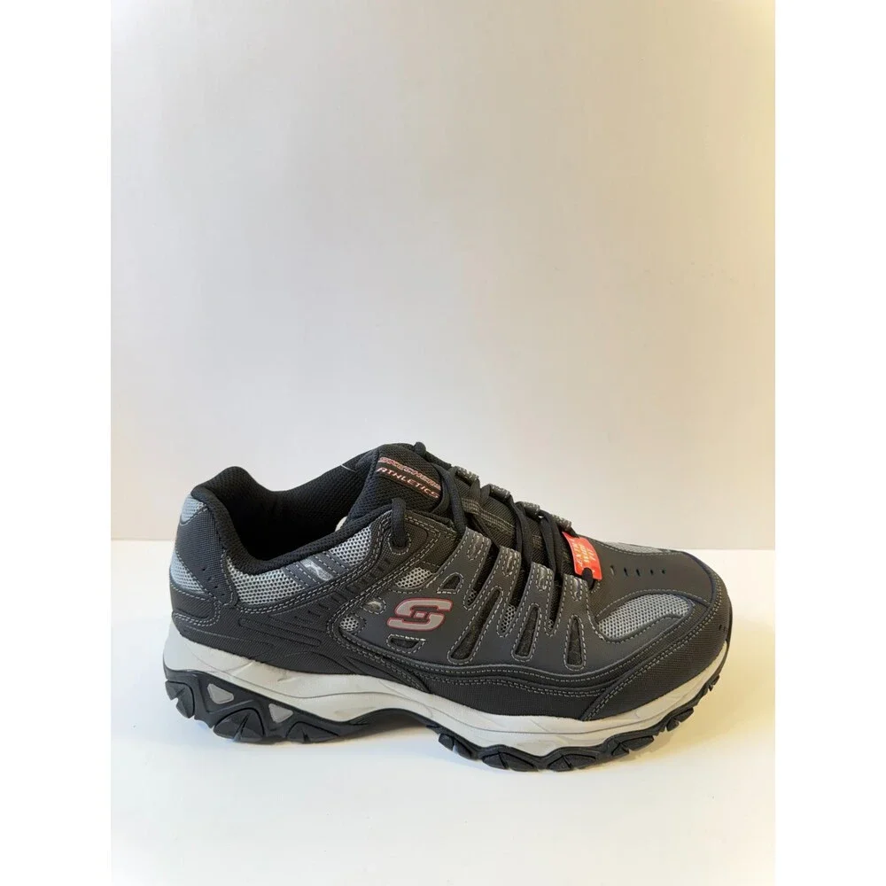 Skechers Mens Sneakers Grey After Burn Memory Fit Sneakers US 13 Wide